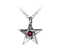 Alchemy Gothic (Metal-Wear) Pendentif pentagramme en cristal, Métal, Cristal