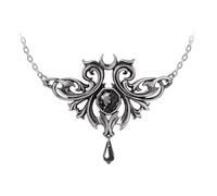 Alchemy Gothic Collier Midnight Memorial – Gothique femme Noir/Argent, alliage plomb-étain