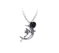 Alchemy Gothic New Romance Femme Collier couleur argent Étain
