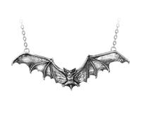 Alchemy Gothic Pendentif Gothic Bat Femme Collier Couleur Argent, Étain,