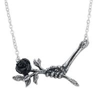 Alchemy Gothic Pendentif Love Never Dies Femme Collier Couleur Argent Étain