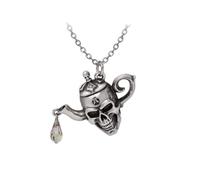 Alchemy Gothic Poison Brew Teapot Unisexe Collier couleur argent Étain
