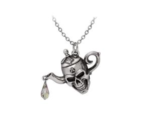 Alchemy Gothic Poison Brew Teapot Unisexe Collier couleur argent Étain