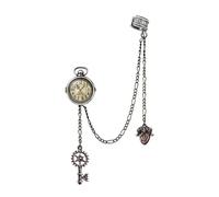 Alchemy Gothic Uncle Albert's Timepiece Femme Bijou d'oreille couleur argent