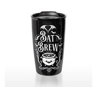 Alchemy Mug de Voyage Double Paroi Tasse Acier Inoxydable, Tasse à Café Réutilisable Gothic Bat Brew 12oz