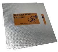 Alchemy Parts 2 X Bouclier Thermique Pare Chaleur Échappement Moteur Plaque 40 x 33cm Idéal pour Moto, Voiture - Aluminium & Réfléchissant