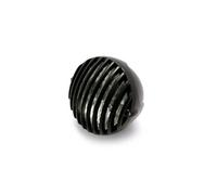 Alchemy Parts & Accessoires 4 1/2 12V 35W Noir Mat Alliage Vintage Rétro Grille Phare Moto - Festonné Boîtier Noir
