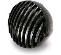 Alchemy Parts & Accessoires 4 1/2 12V 35W Noir Mat Alliage Vintage Rétro Grille Phare Moto - Festonné Boîtier