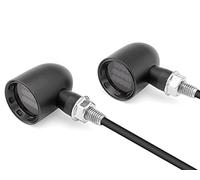 Alchemy Parts Mini LED Moto Clignotants - Aluminium CNC - Paire - Noir Mat