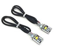 Alchemy Parts Moto Boulon Feux pour Plaque Immatriculation Plaque Immatriculation - LED - Chrome