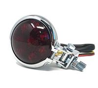 Alchemy Parts Moto LED Feu Arrière Stop - Homologuées - Chrome rouge Lentille pour Cafe Racer, Scrambler, Projet Personnalisable