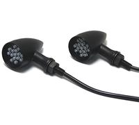 Alchemy Parts Noir Mat Acier LED Moto Clignotants Idéal pour Personnalisé Motos
