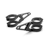 Alchemy Parts Noir Moto Supports de Phare pour 40-41mm Fourche - Noir CNC Machined