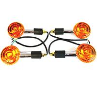 Alchemy Parts Set de 4 Grand Ambre Chrome Universel Norme E Moto Clignotants