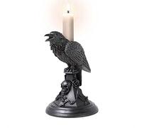 Alchemy Poe's Raven Bougeoir en résine Noir
