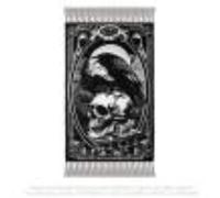 Alchemy RUG4 Poes Raven Tapis Noir et Blanc