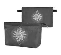 Alchemy Symbols Planet Icon Magic, Astrologie, Mystère, Occultisme Sac à main de rangement cosmétique pour femme Porte-monnaie Portable Porte-monnaie Sac à main Trousse de toilette Organiseur de sac à