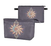 Alchemy Symbols Planet Icon Magic, Astrologie, Mystère, Occultisme Sac à main de rangement cosmétique pour femme Porte-monnaie Portable Porte-monnaie Sac à main Trousse de toilette Organiseur de sac à