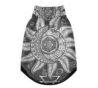 Alchemy Symbols Planet Icône Magique, Astrologie, Mystère, Occultisme Gilet d'hiver pour animal domestique avec trous de suspension, coupe-vent en polaire extra chaude pour chien et chat Taille M