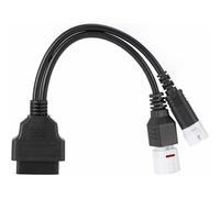Alchiauto Adaptateur moto OBD2 3 broches 4 broches 2 en 1 OBD2 Motorrad Câble de diagnostic 16 broches vers 3 broches 4 broches OBD Adaptateur moteur Yamaha Kline Euro5