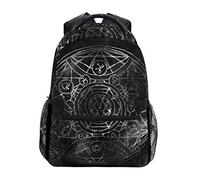 Alchimie du Zodiaque Noir Cartable Sac à Dos Ecole étudiant Scolaire d'ordinateur pour Voyage Ados Filles Garçons Enfant