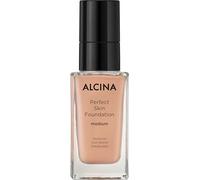 ALCINA Perfect Skin Fond de teint moyen - 35 ml - Haut pouvoir couvrant - Aspect impeccable sans effet masque - Finition mate soyeuse parfaite - Rayonnement naturel - Avec acide hyaluronique et beurre