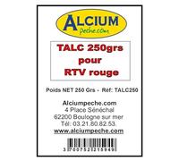 ALCIUMPECHE Pot de Talc de 250 grs pour Moule à plombs en RTV Rouge TALC250