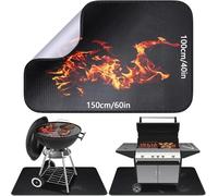 Alckijy sous-Couche Ignifuge | Tapis de Protection Thermique Pliable 60 * 105 cm | Tapis de Protection de Sol | Plaque Anti-étincelles | pour barbecues, poêles à Bois, Sol, pelouse