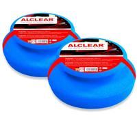 ALCLEAR 5713050M_2 Set de 2 éponges de polissage à la main, éponge pour auto pour soin et scellement de peinture, pad doux pour application de cire & polish, respectueux de la peinture, lavable & réut