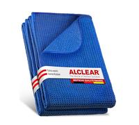 ALCLEAR miracle sec en microfibre pour l’entretien de la voiture, la peinture automobile, la moto, la cuisine et l’usage domestique. Chiffon en microfibre doux et sec, lot de 2, 60x40 cm, bleu
