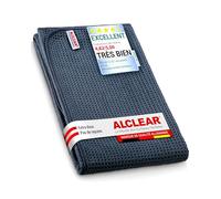 ALCLEAR France 820901MFI Chiffon microfibre Merveille du séchage - idéal pour verres, la vaisselle, la voiture et la moto - 80 x 55 cm, anthracite foncé, produit de qualité allemande