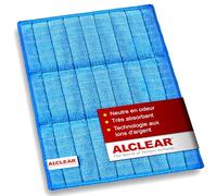ALCLEAR 950017 Torchon Antibactérien Ultra Microfibre Antibak avec Argent, Couleur : Bleu, 17 X 23 cm, Non Pelucheux, Marque Allemande