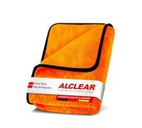 ALCLEAR 9520 XXL Chiffon Auto - Tissu en Microfibre 90x60 cm, Absorbant & sans Peluches, pour Peinture, Verre, Plastique, Jantes. Chiffon pour Voiture, Moto, Bateau, ménage, Orange Baby - 1 pièce