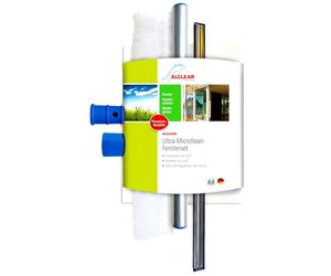 ALCLEAR 960008 Kit de Nettoyage Professionnel pour Vitres 3 Pièces avec Mouilleur, Raclette de 35 cm et Chiffon en Microfibre pour Vitres Pour la Maison, la Véranda, le Bureau