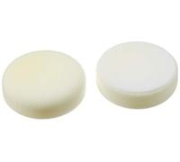 ALCLEAR Lot de 2 tampons de ponçage durs pour Voiture - Diamètre : 80 x 25 mm - Blanc - 558030H