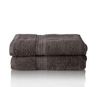 ALCLEAR - Lot de Serviettes éponge de qualité supérieure, Gamme Disponible en 6 Coloris et 5 Tailles, Coloris : Anthracite, 2 Serviettes de Toilette de 70 x 140 cm, Oeko-Tex Standard 100