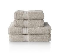 ALCLEAR - Lot de Serviettes éponge de qualité supérieure, Gamme Disponible en 6 Coloris et 5 Tailles, Coloris : Gris Agent, 2 Serviettes pour de 70 x 140 cm et 2 draps de Bain de 50 x 100 cm