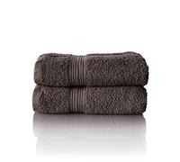 ALCLEAR - Lot de Serviettes éponge de qualité supérieure, Gamme Disponible en 6 Coloris et 5 Tailles, Coloris : Anthracite, 2 Serviettes de Bain de 50 x 100 cm, Oeko-Tex Standard 100