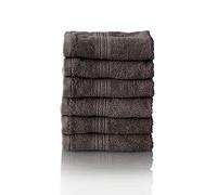 ALCLEAR - Lot de Serviettes éponge de qualité supérieure, Gamme Disponible en 6 Coloris et 5 Tailles, Coloris : Anthracite, 6 Serviettes de Toilette de 30 x 30 cm, Oeko-Tex Standard 100