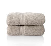 ALCLEAR- Lot de Serviettes éponge de qualité supérieure, Gamme Disponible en 6 Coloris et 5 Tailles, Coloris : Gris Platine, 2 Serviettes invités de 70 x 200 cm, Oeko-Tex Standard 100