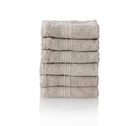 ALCLEAR - Lot de Serviettes éponge de qualité supérieure, Gamme Disponible en 6 Coloris et 5 Tailles, Coloris : Gris Platine, 6 Serviettes pour Le Visage de 30 x 30 cm, Oeko-Tex Standard 100