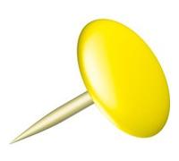 Alco AL-151-13 Punaises Sun Boîte de 9,5mm en Laiton A 100 Pièces Jaune Jaune