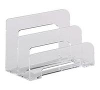 Alco AL-4466 Porte-lettres Acrylique 2 compartiments Transparent 75x150x95mm G