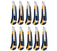 Alco-Albert 116 - Cutter 18 mm, 10 lames universelles professionnelles, cutter pour moquette, couteau de travail