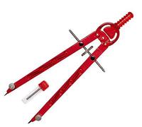 Alco-Albert 1355 12 Lot De Géométrie Compas Avec Roue Dentée, Longueur 165 Mm Rouge
