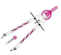 Alco-Albert 1356&ndash20&nbsplot De Géométrie Compas Avec Roue Dentée, Longueur 165&nbspmm, Rose/Argent