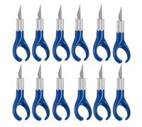 Alco-Albert 1448-15 - Set de scalpels, 12 couteaux de bricolage avec 24 lames de rechange, couteau à sculpter, couteau de bricolage