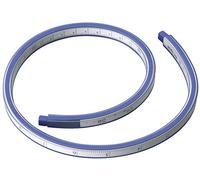 ALCO-Albert 1461 - Règle à courbes 40 cm, avec échelle en centimètres et millimètres, flexible, bleue, 1 pièce