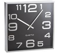 Alco-Albert 187-11 - Horloge murale argent/noir, 28,3 x 4,1 cm