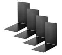 Alco-Albert 4301-11-4 - serre-livres en métal, 4 pièces, noir, 14 x 14 x 8,5 cm, pour l'école, le bureau et la maison